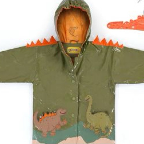 Kidorable,Dinosaur-Themed Orange
Raincoat Green Dinosaur Kids Raincoat, Size 4T - Picture 4 of 11